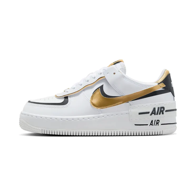 Nike Air Force 1 Low Shadow “White / Black / Metallic Gold” (CI0919-125)