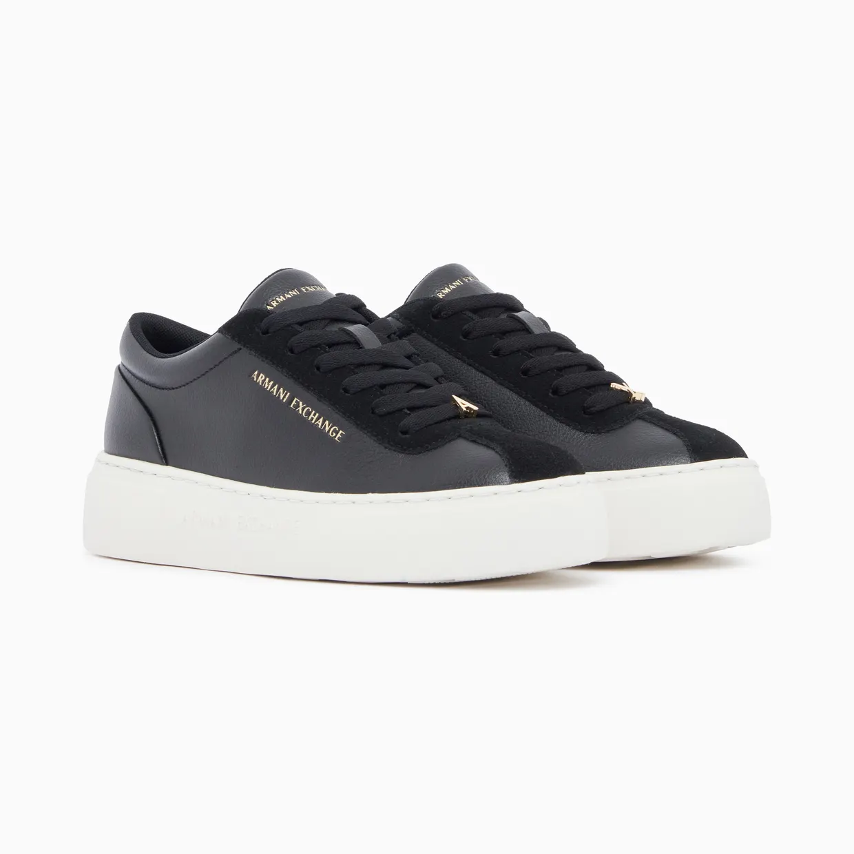 Armani Low Cut Sneakers With Suede And Tumbled Finish (XW003065-AF28674-UC001) (2)