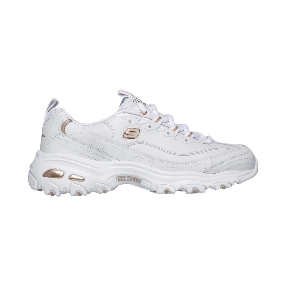 Skechers D’lites – Fresh Start – White / Roos Gold – “White” (11931 WTRG)