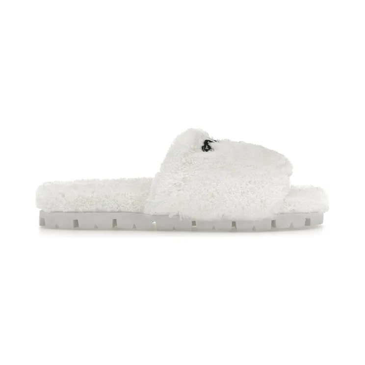 Prada Terry Cloth Slide White Black (1XX602-H39-F0964-F-020)