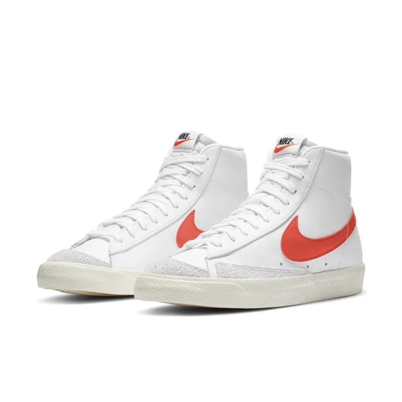 Nike Blazer Mid 77 White Bright Crimson White/White-Bright Crimson (BQ6806-110)