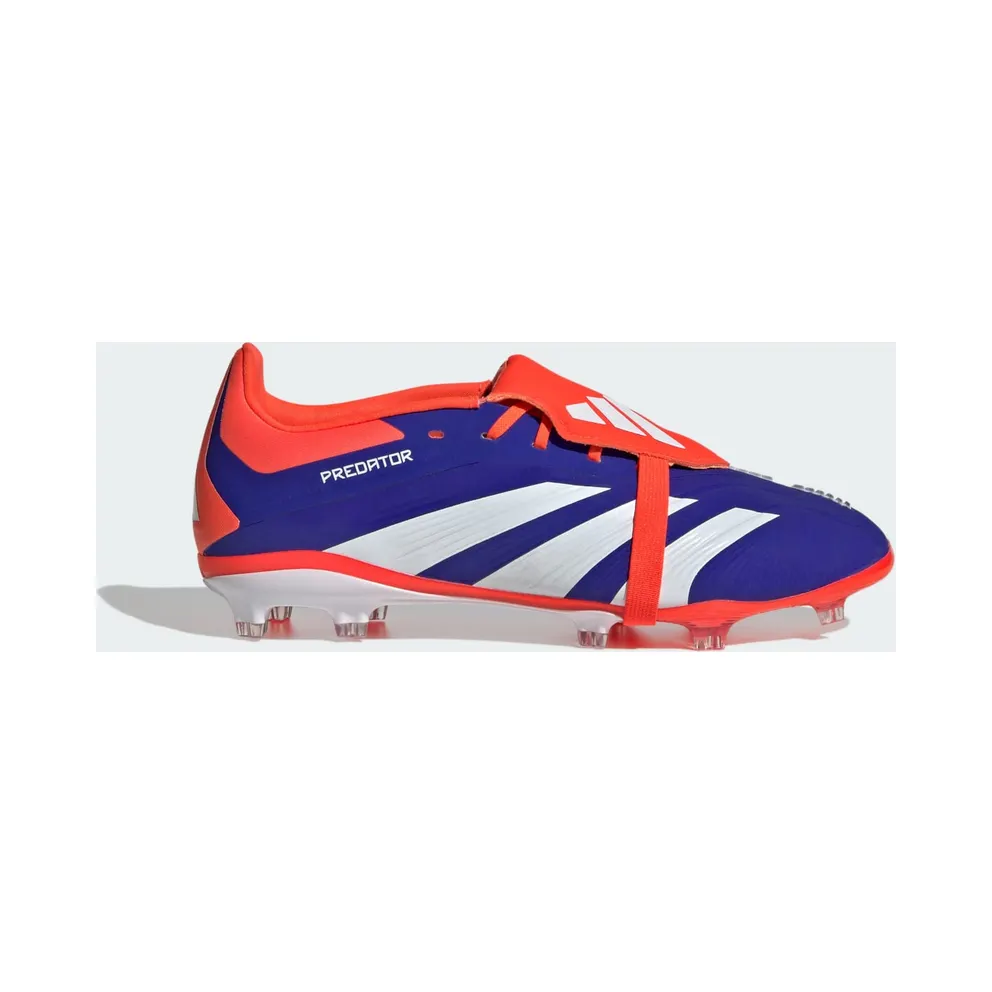 adidas Predator Elite Fold-over Tongue Firm Ground Boots Kids “Lucid Blue / Cloud White / Solar Red” (IH7582)