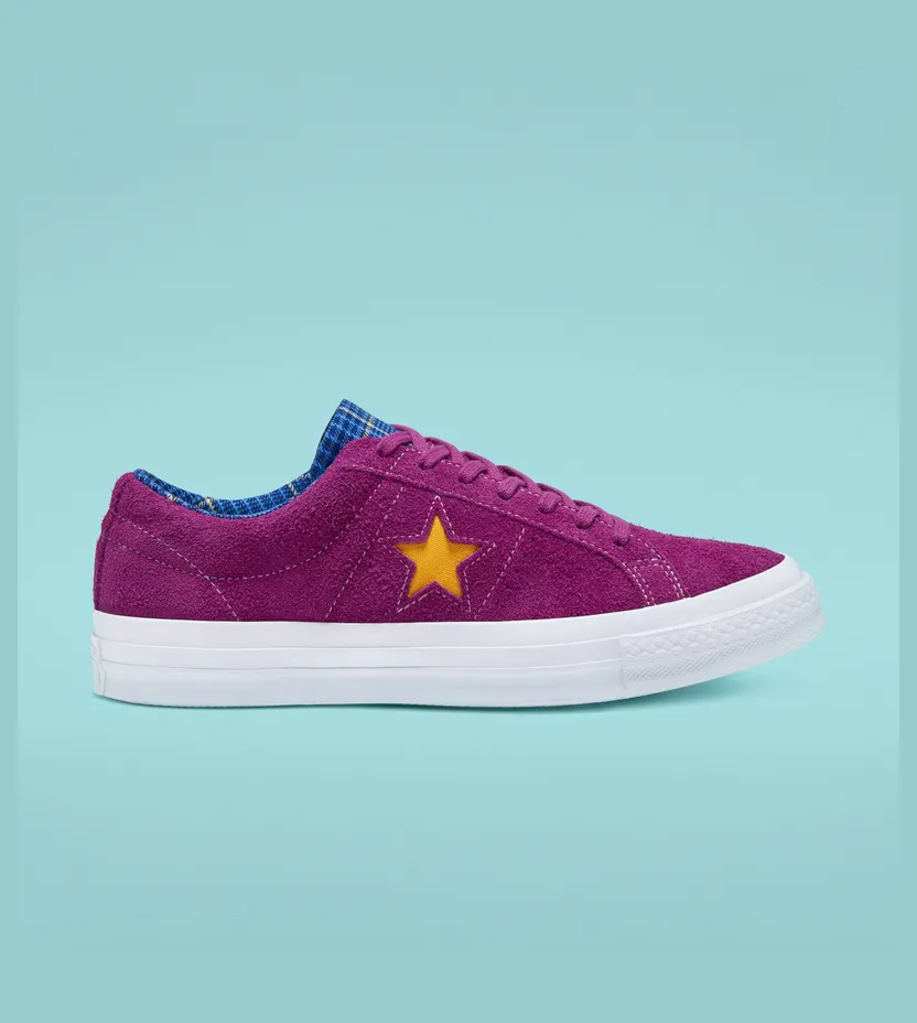 Converse Twisted Prep One Star Low Top Rose Maroon/rush Blue/amarillo (166846C)