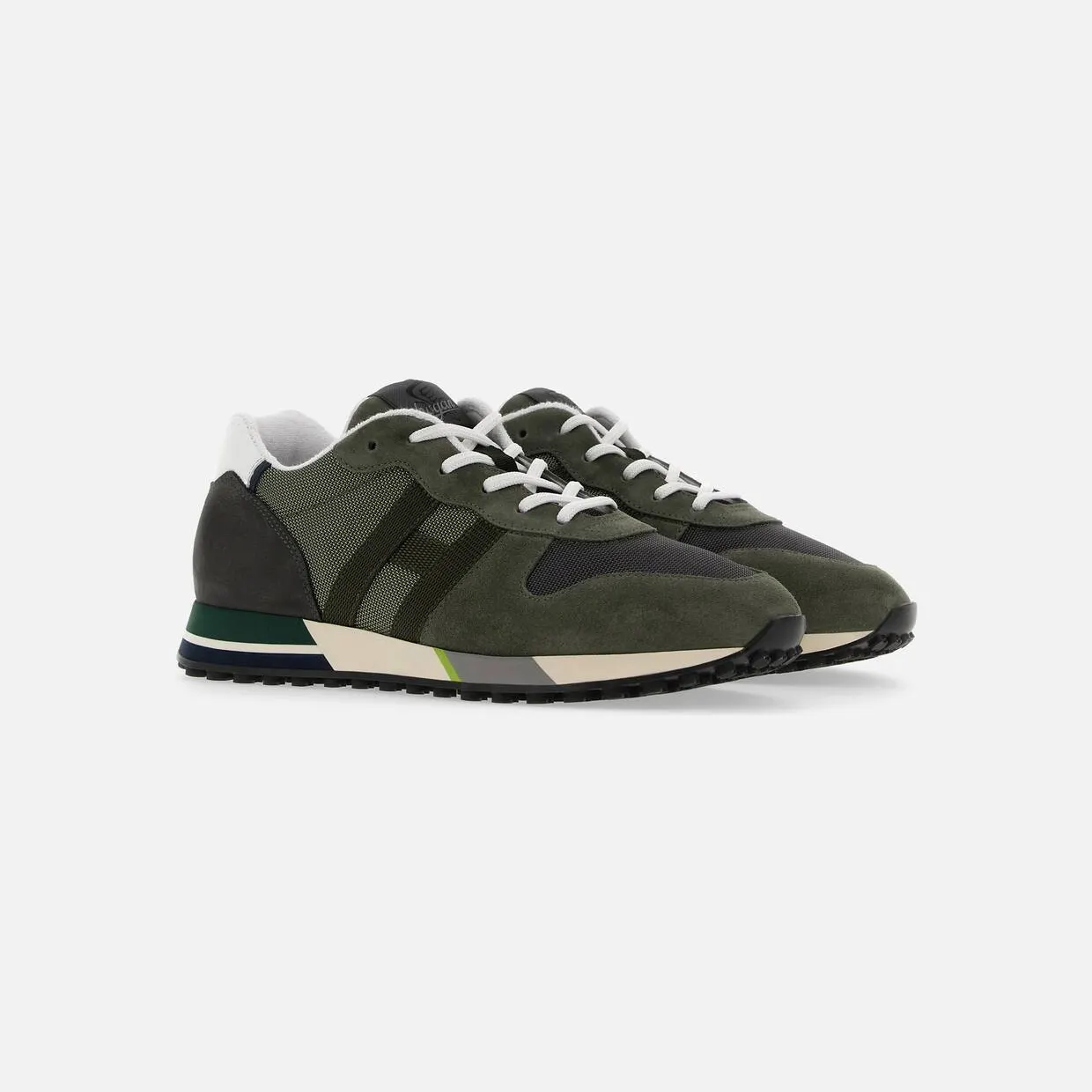 Sneakers Hogan H383 Green White Grey (HXM3830AN51MVC742N)