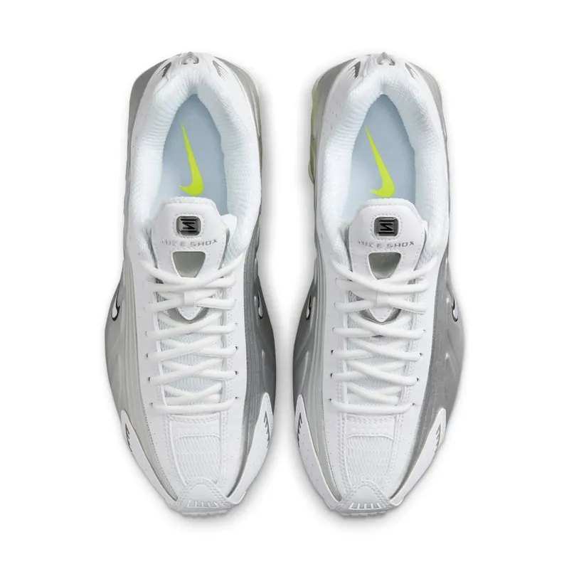 Nike Shox R4 “White Metallic Silver Volt” (AR3565-102)