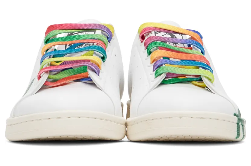 Stella McCartney White & Green Ed Curtis Edition Stan Smith Low Sneakers (800447N0270) (2)