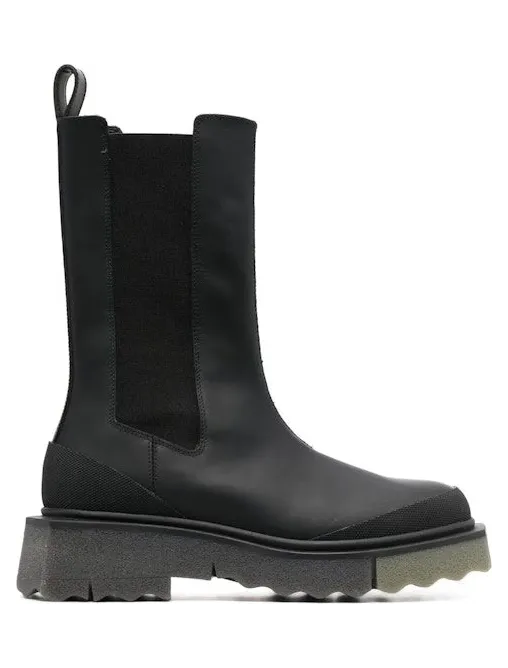 OFF-WHITE Calf Sponge Chelsea Boot Black (OWID018F22LEA0021056)