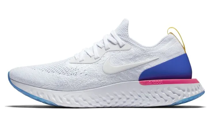 Nike Epic React Flyknit White Racer Blue Pink Blast