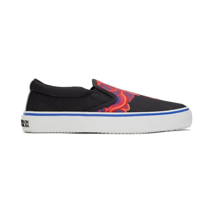 Marcelo Burlon County of Milan Black Wings Low-Top Sneakers (CMIA079S22FAB0021032)