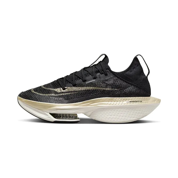 Nike Zoom Alphafly NEXT% 2 “Black / Sail / Metallic Gold Grain” (DN3555-001)