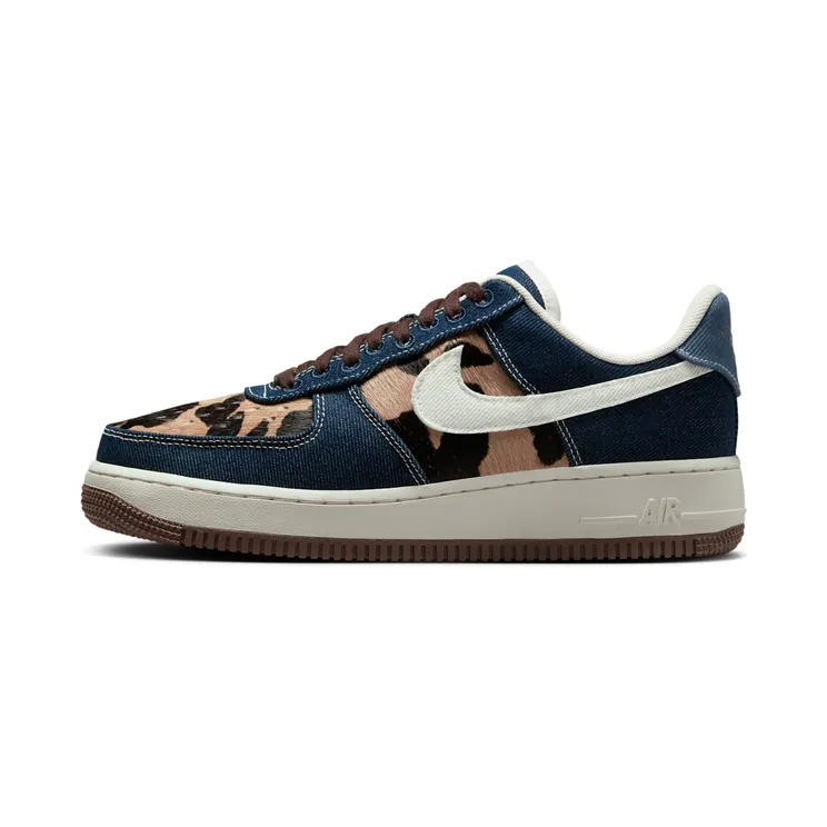 Nike Air Force 1 Low Cheetah Blue Denim “Obsidian / Baroque Brown / Diffused Blue / Sail” (IB3674-400)
