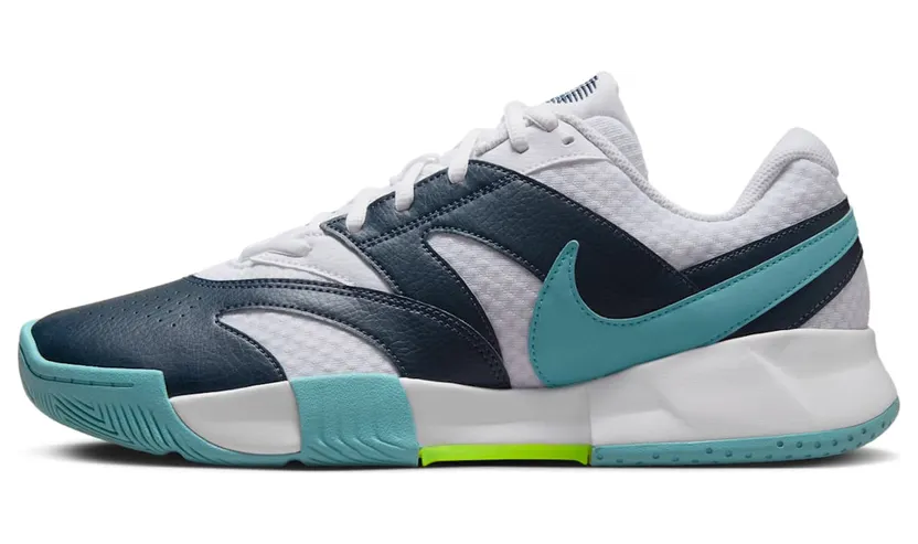 Nike Court Lite 4 White Armory Navy Denim Turquoise Volt (FD6574-101)