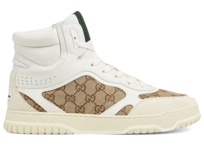 Gucci Re-Web High Sneaker GG Canvas White Beige (812631 AADHW 9573)
