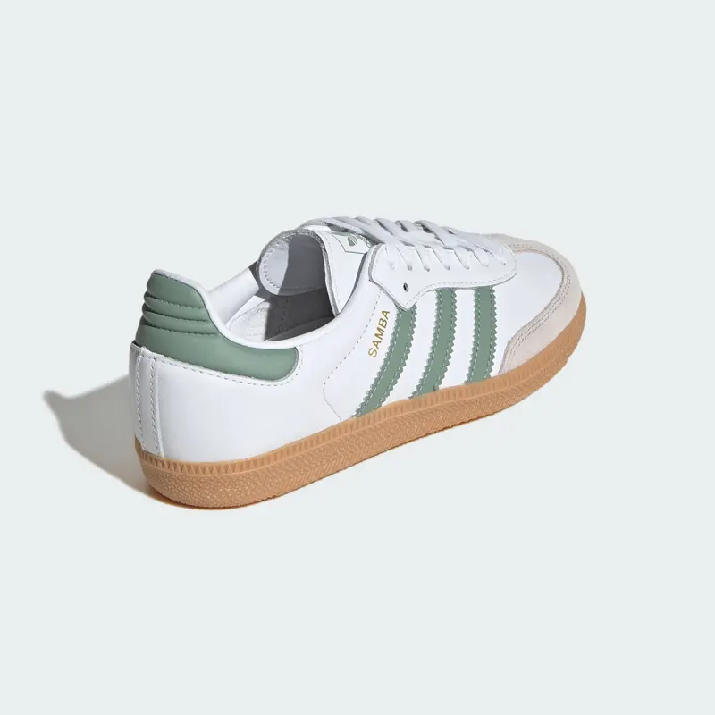 Adidas Samba OG Kids Cloud White / Silver Green / Gum (JP5479)