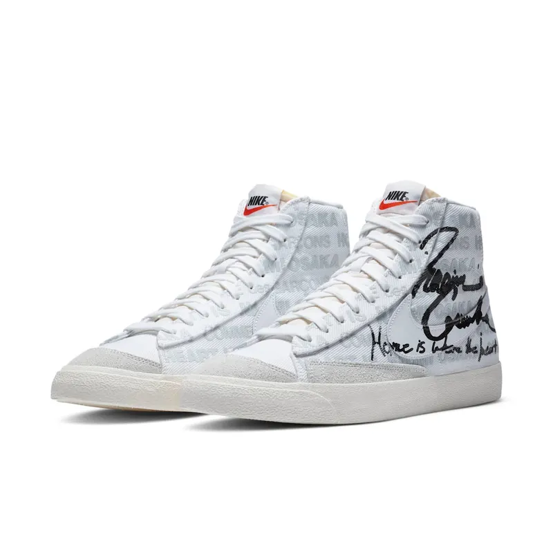 Nike Blazer Mid Comme des Garcons x Naomi Osaka White/Pure Platinum-Sail-Black (DA5383-100)