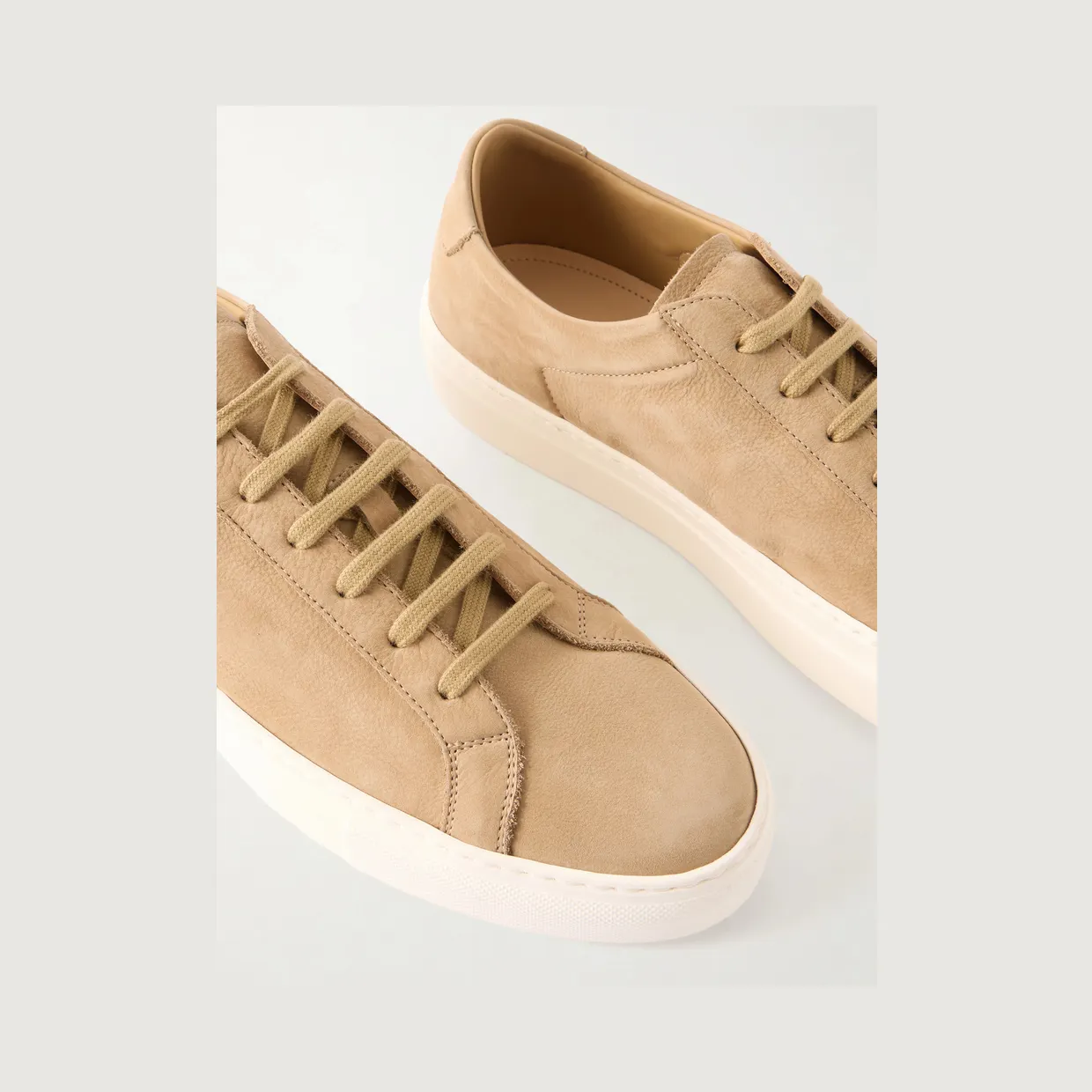 Common Projects Achilles Nubuck Sneakers Tan (2613) (5)