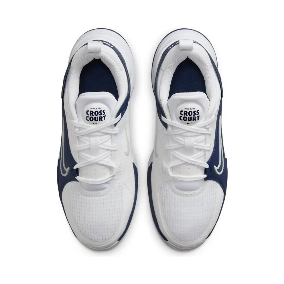 Nike Crosscourt White Midnight Navy Light Silver (FN2231-101)