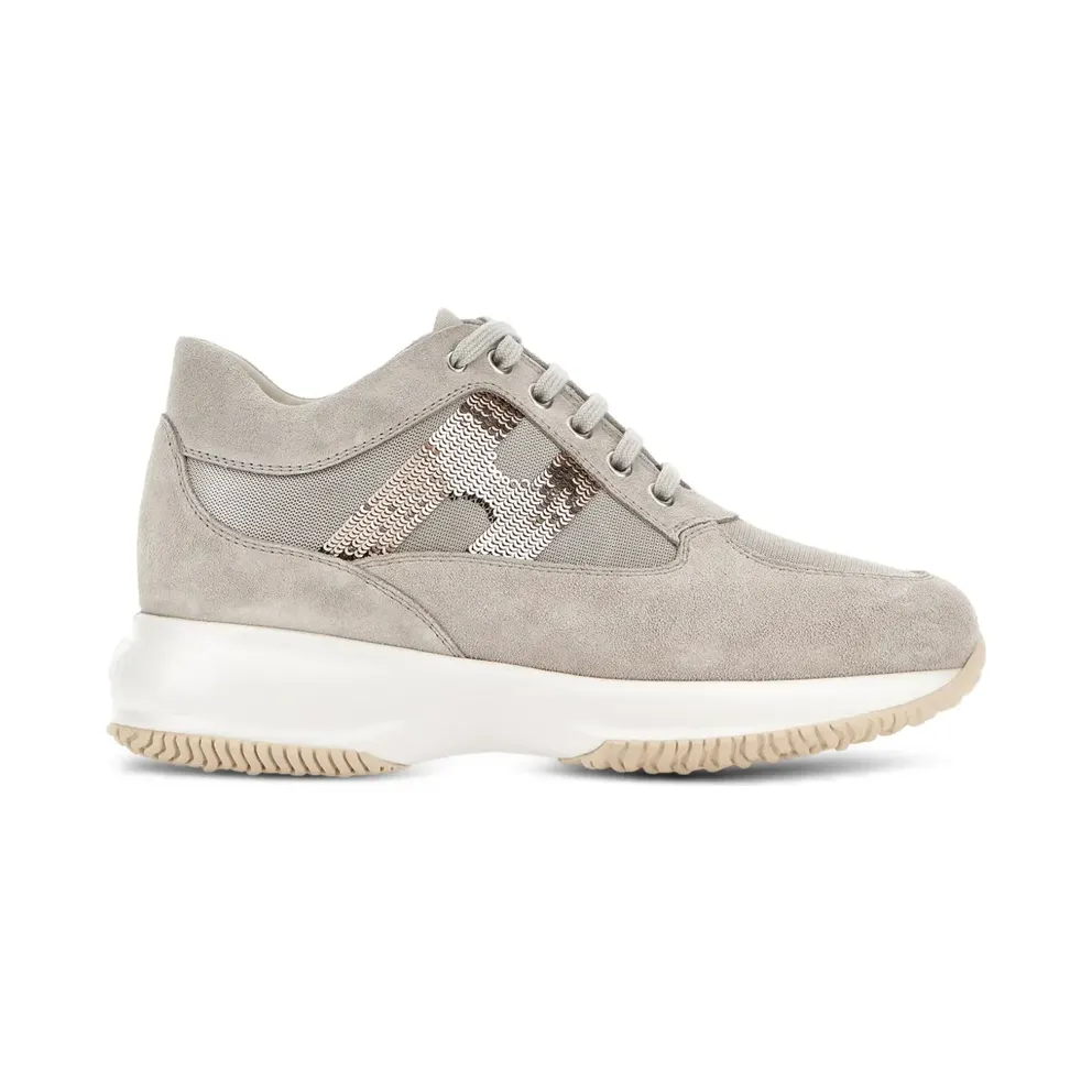Hogan Interactive sneakers met pailletten – Grau (HXW00N05640UWQ)