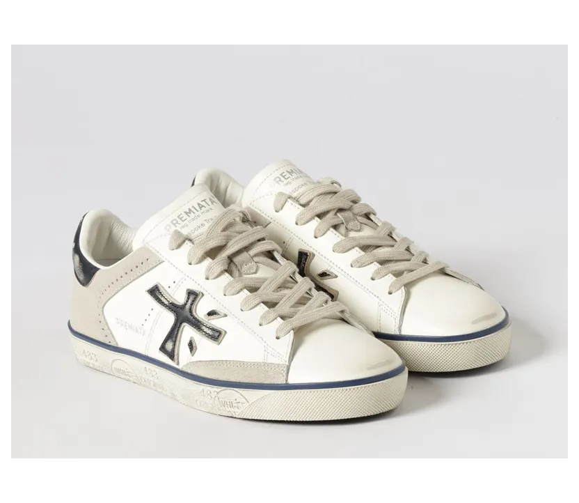 Premiata Steven Suede Sneakers White 2 (STEVEN7285)