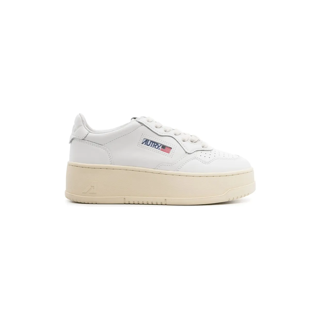 Autry Medalist Platform Leather “White” (PTLW LL15)