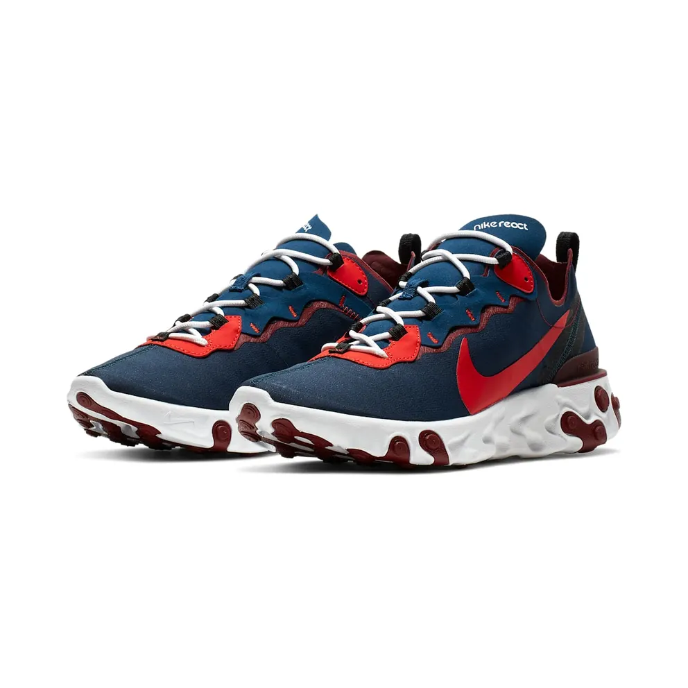 Nike React Element 55 Rabid Panda Blue Void/Team Red-White-Habanero Red (CJ0769-400)