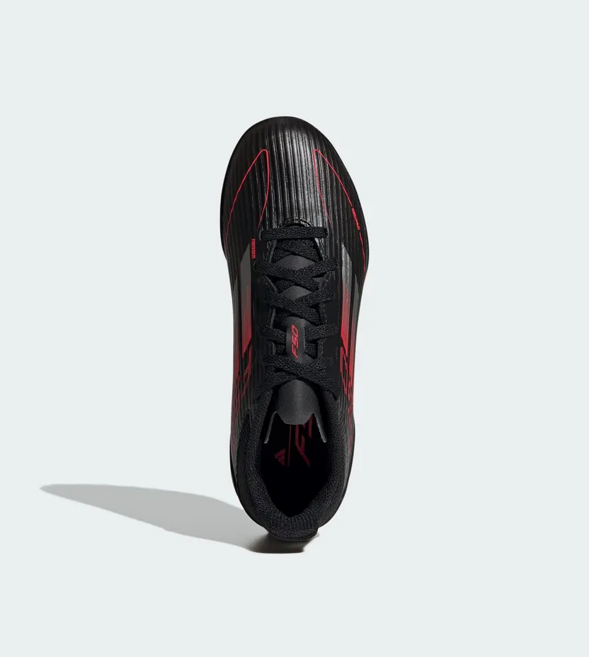 adidas F50 League Turf Core Black Iron Metallic Lucid Red (IE3756)