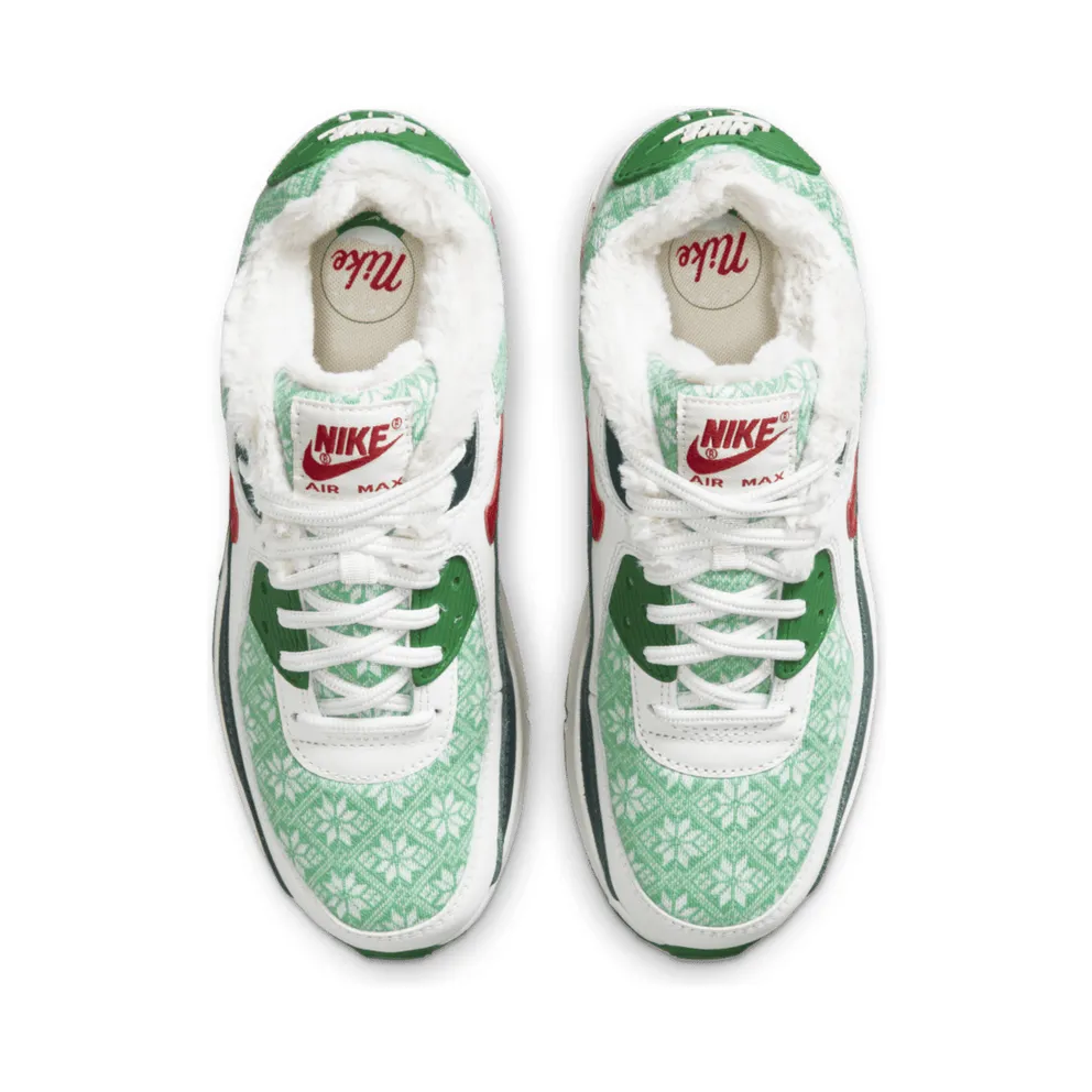 Nike Air Max 90 SE Christmas (GS) White/Dark Atomic Teal/Lucky Green (DC1621-100)