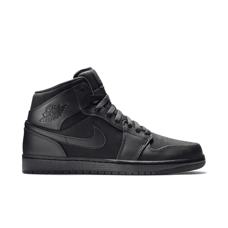 Jordan 1 Retro Mid Jeter Laser NYC Exclusive Black Black/Black-Black (554724-011)