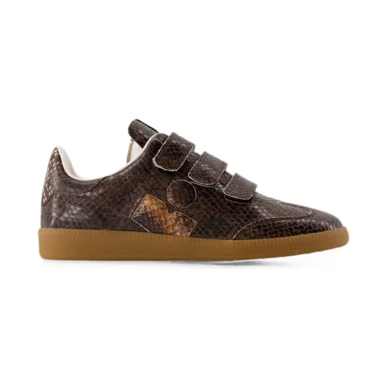 Isabel Marant Beth snakeskin-effect touch-strap “Brown” (BK0013FAD3E10SMACT)