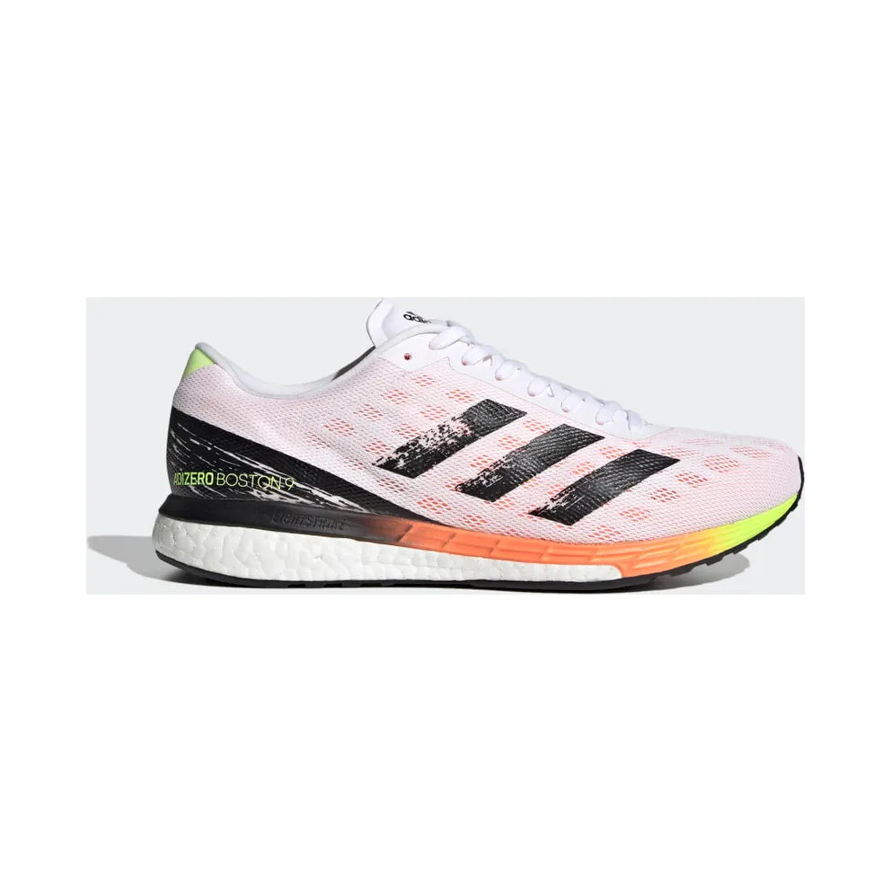 adidas Adizero Boston 9 Laufschuh Cloud White / Core Black / Screaming Orange (H68741)
