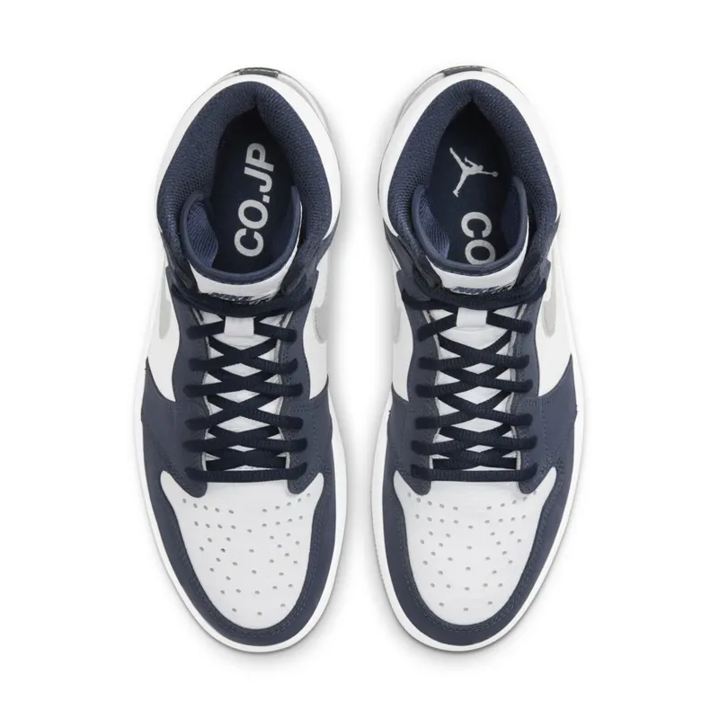 Jordan 1 Retro High COJP Midnight Navy (Suitcase) White/Metallic Silver-Midnight Navy (DB5877-100)