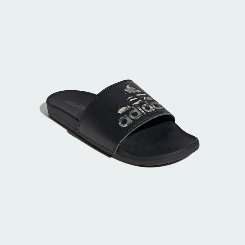 adidas Adilette Comfort Slides Core Black Silver Pebble (JP7083)