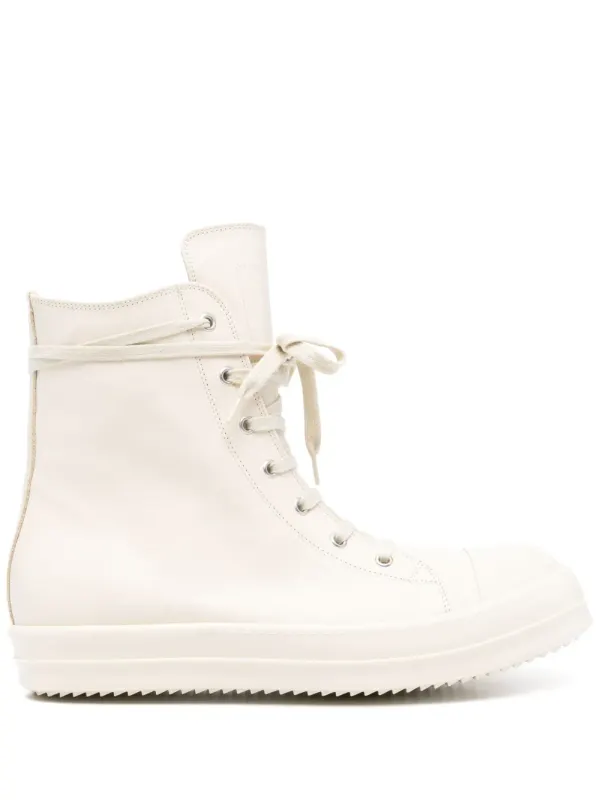 Rick Owens High-Top- mit Schnürung – White (RU01E5890LCO)