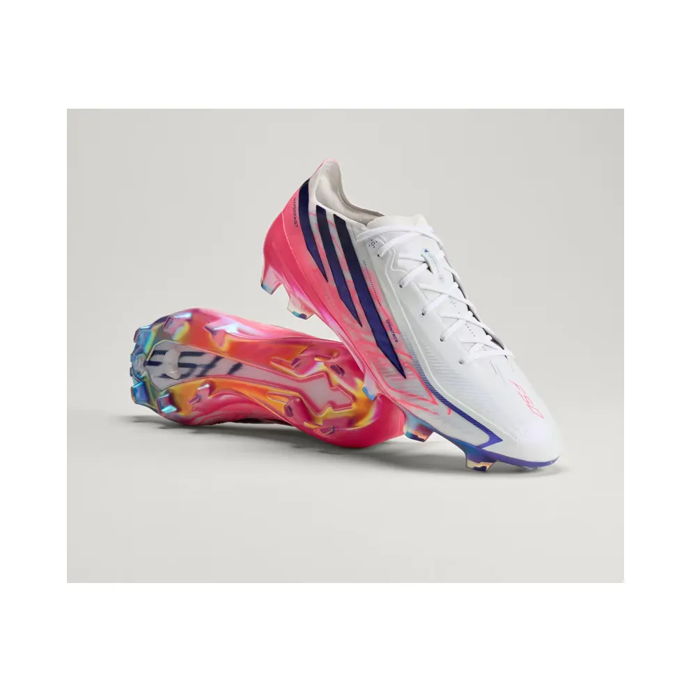 adidas F50 Hyperfast Elite Firm Ground Football Boots “Cloud White / Solar Purple / Solar Turbo” (KJ3432)