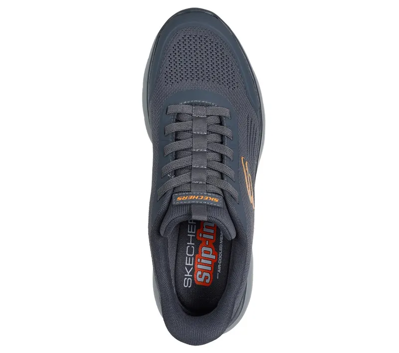 Skechers Slip-ins: Summits – Leyter Sneaker Houtskool/Orange