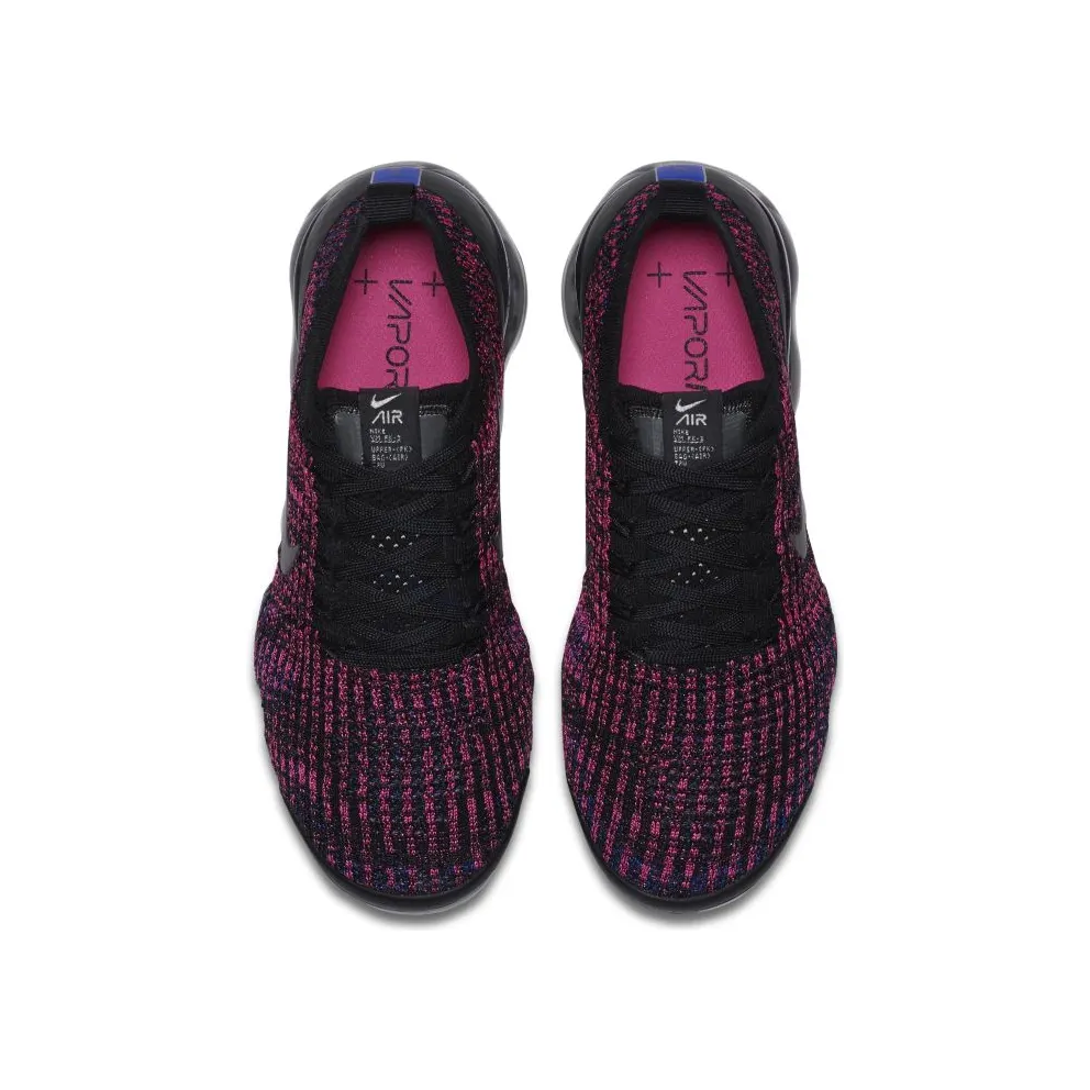 Nike Air VaporMax Flyknit 3 Throwback Future (W) Black/Blue Lagoon-Laser Fuchsia-Metallic Silver (AJ6910-003)