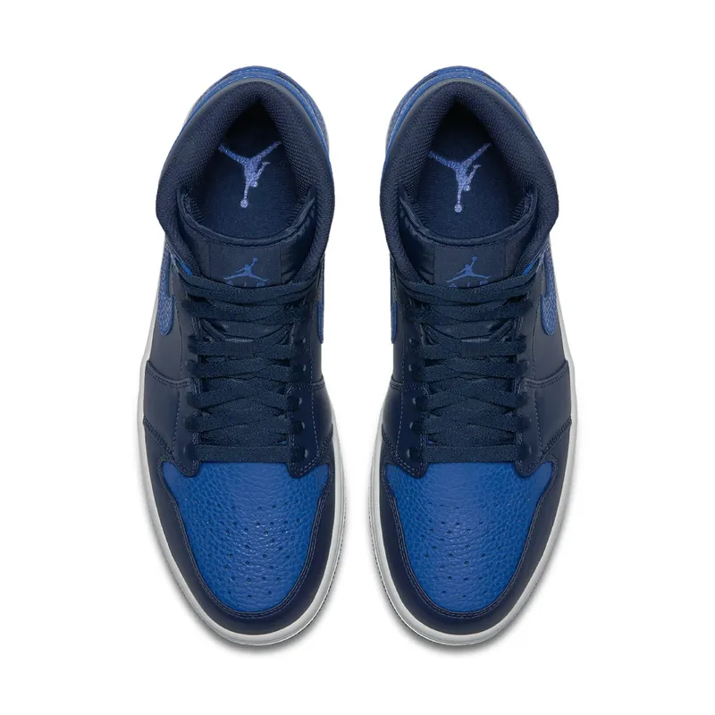Jordan 1 Mid Obsidian Game Royal Obsidian/Game Royal-Summit White (554724-412)