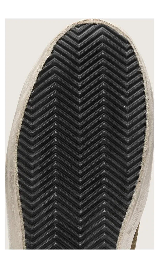 Golden Goose Men’S Super-Star Ltd In Olive-Green Suede With Cream Embroidered Star (GMF01112.F008587.35999) (5)