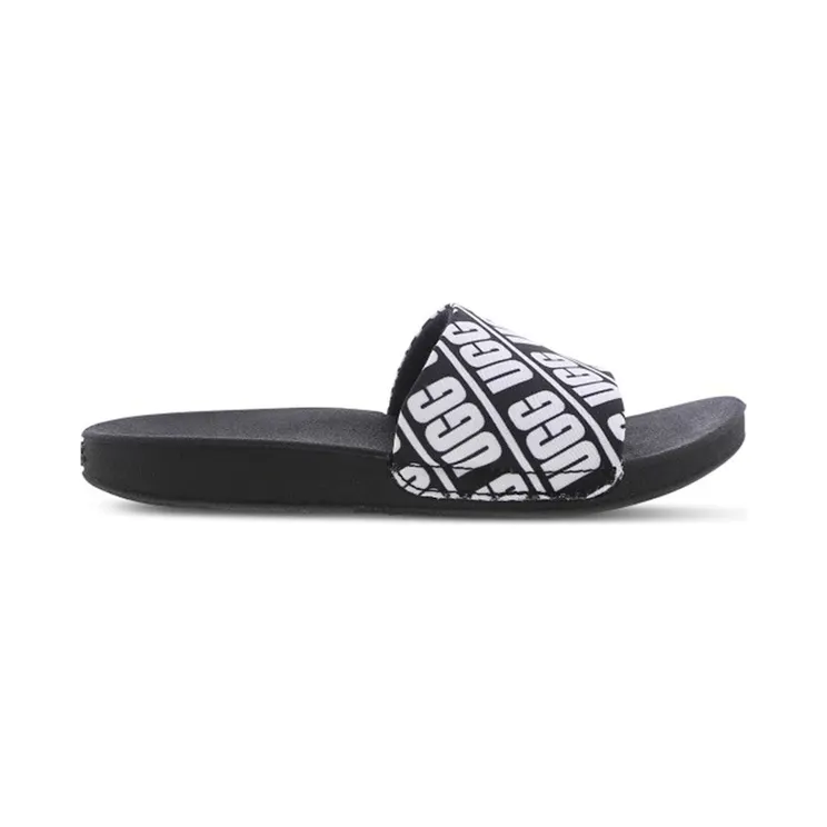 UGG Beach Slide Black White (1107981K-BWHT)