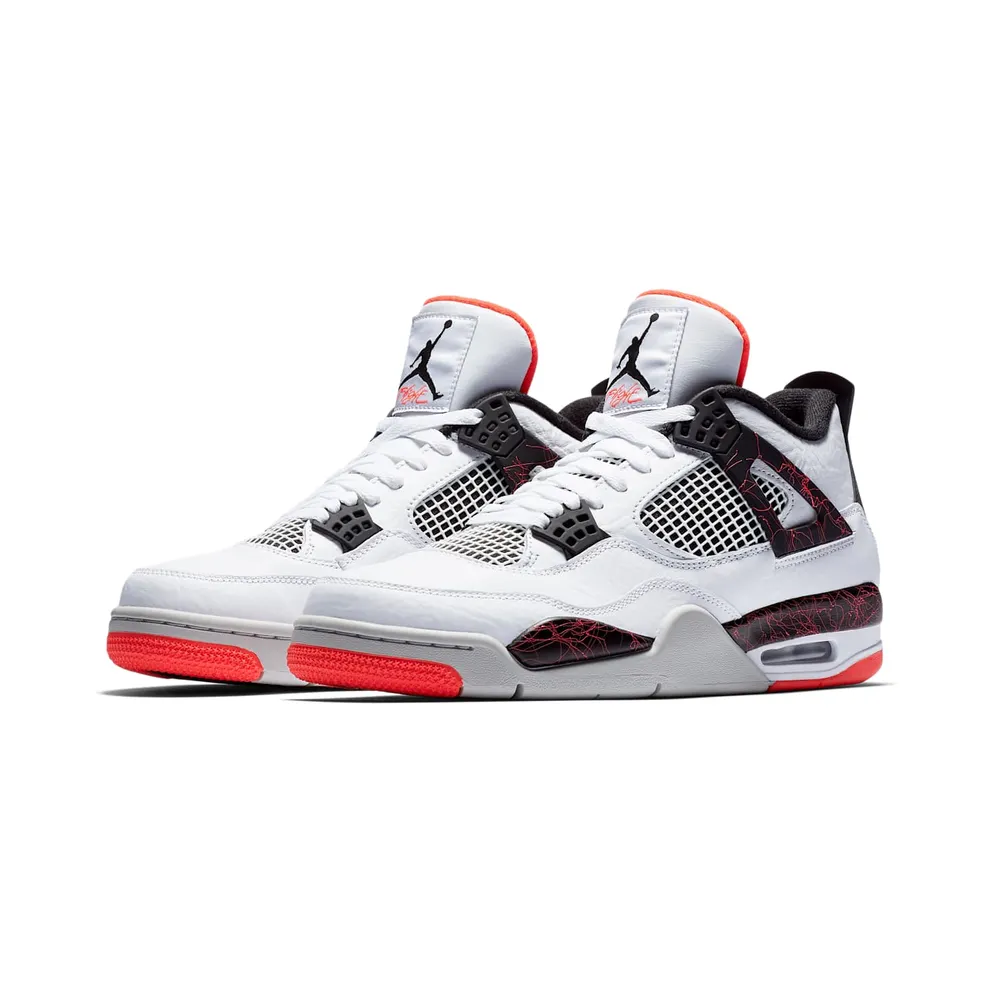 Jordan 4 Retro Flight Nostalgia White/Black-Bright Crimson-Pale Citron (308497-116)