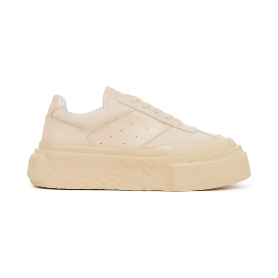 MM6 Maison Margiela Leren sneakers met patroon – Beige (S59WS0221P7985)