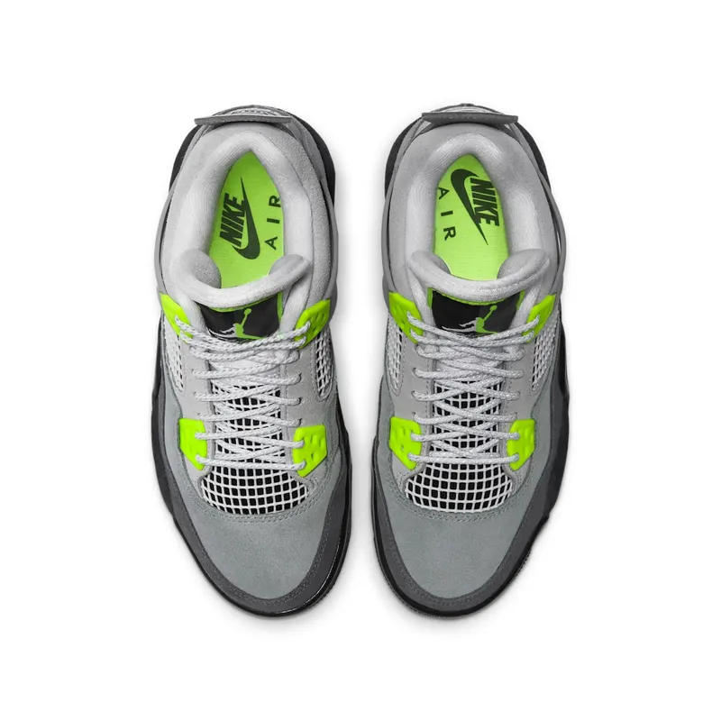 Jordan 4 Retro SE 95 Neon (GS) Cool Grey/Volt-Wolf Grey-Anthracite (CT5343-007)