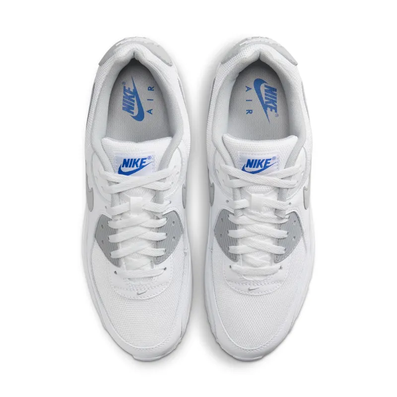 Nike Air Max 90 White Racer Blue Light Smoke Grey (HM0705-100)