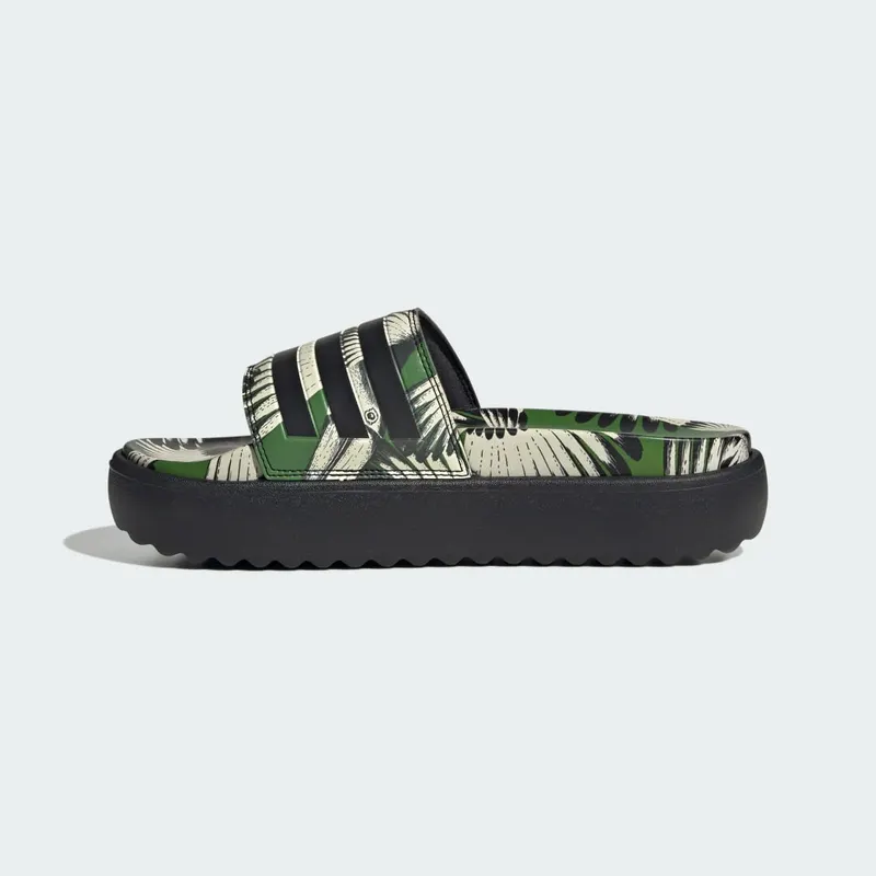 Adidas adilette Platform Slides Crew Green / Core Black / Core Black (JI4754)