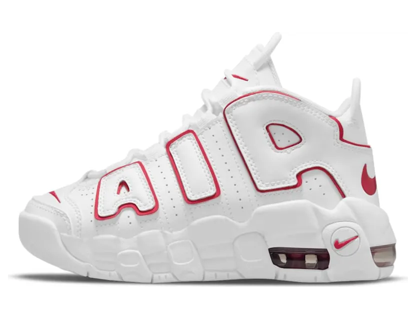 Nike Air More Uptempo White Varsity Red Outline (PS) (DJ5989-100)