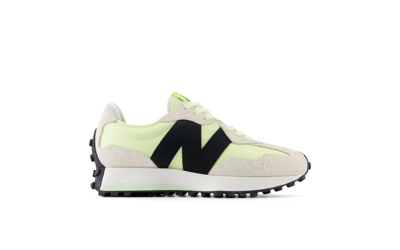 New Balance 327 White Black Grey Yellow (WS327WG)