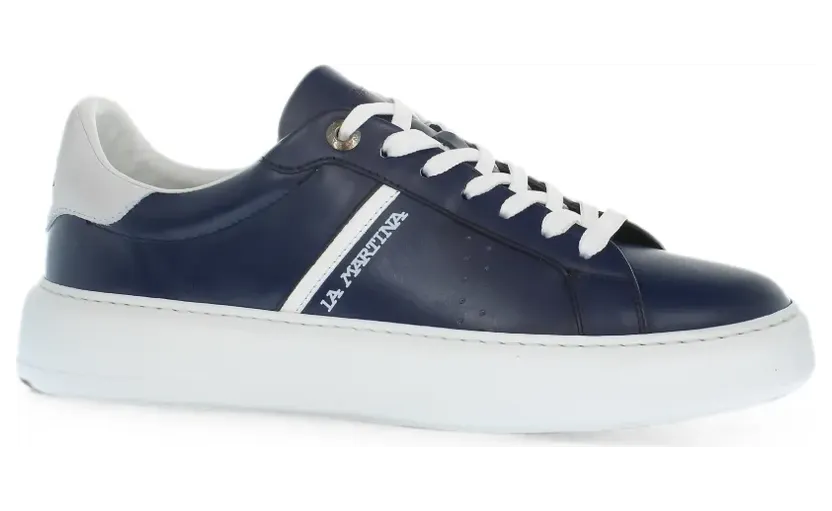 La Martina met logoprint “Blue” (LFM2510033010)
