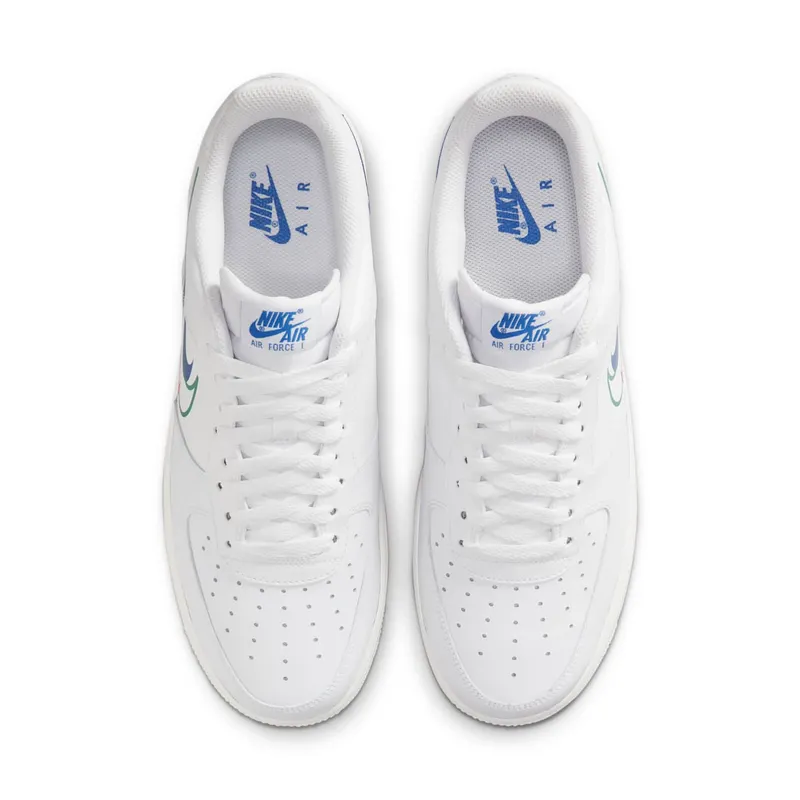 Nike Air Force 1 Low Multi Swoosh White Game Royal (2021) (DM9096-101)