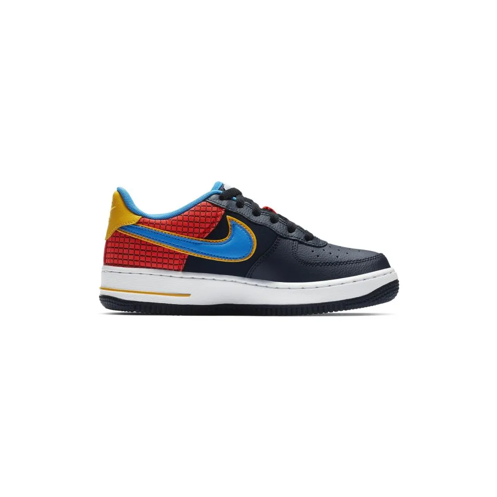 Nike Air Force 1 Now Obsidian Photo Blue (GS) Obsidian/Bright Crimson-Amarillo-Photo Blue (AV0748-400)