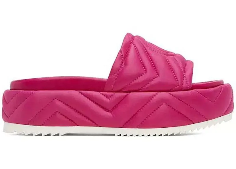 Gucci Quilted Angelina Platform 55 mm Sandal Lovely Pink (723382 FQL00 5422)
